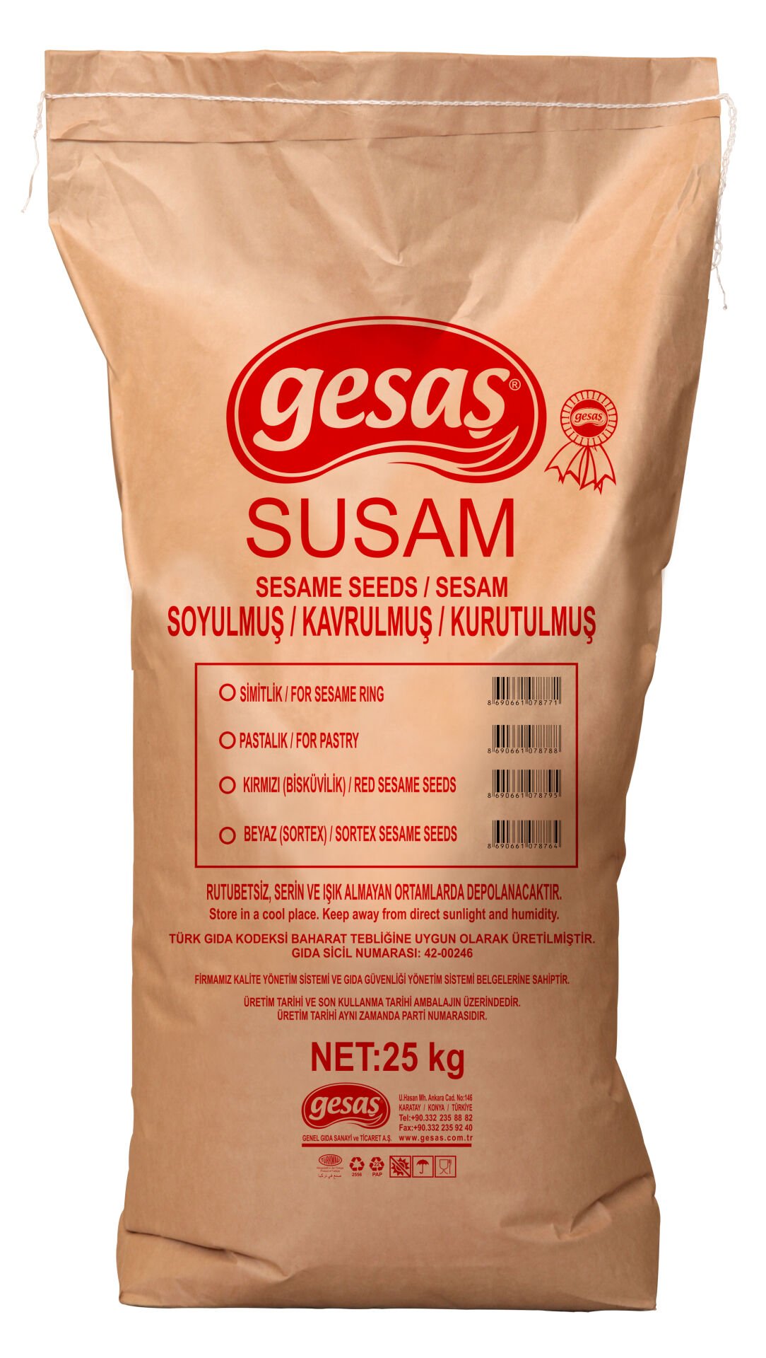 Simitlik & Pastalık Kaliteli Susam (25 kg)