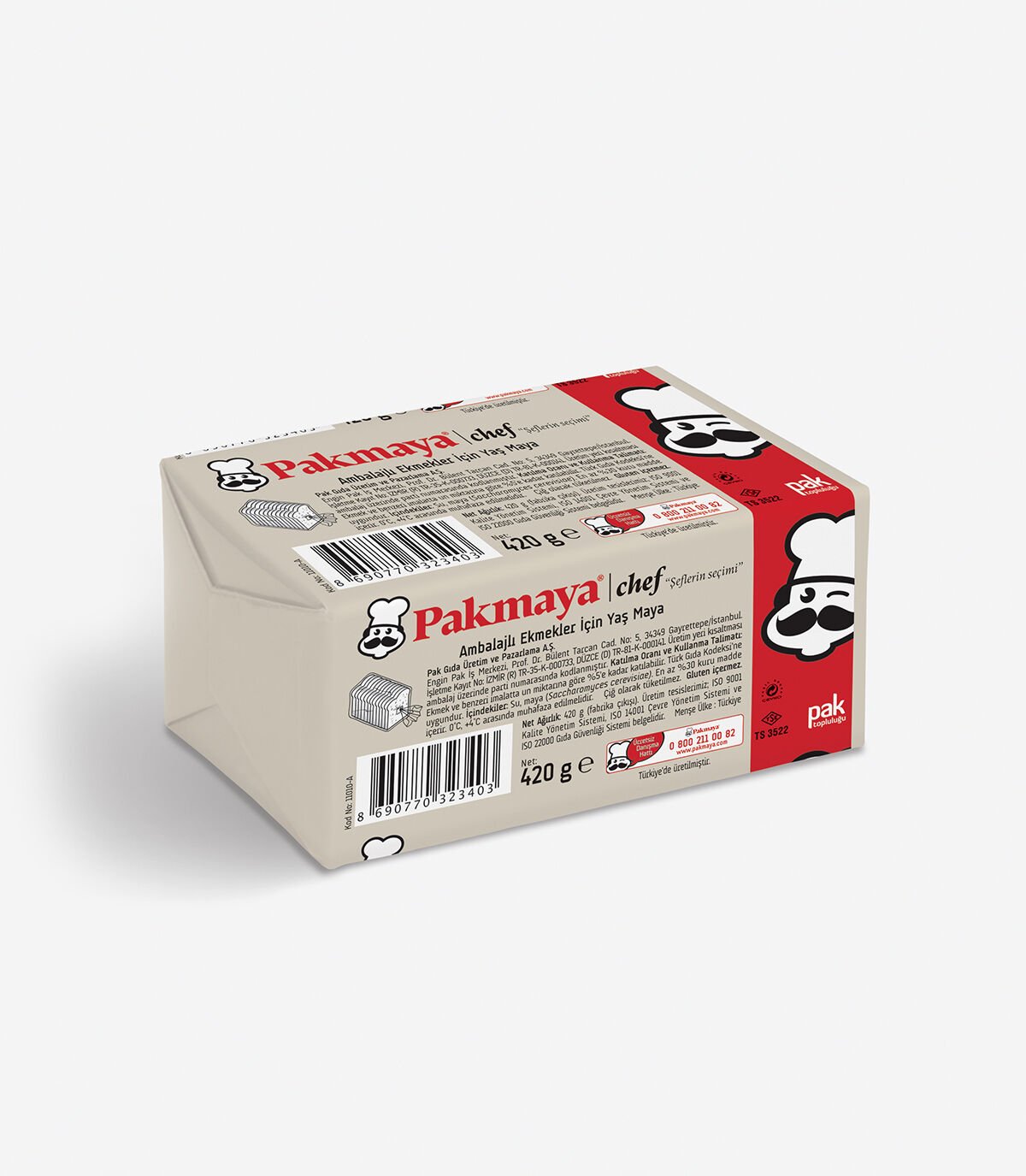 Ambalajlı Ekmekler İçin Yaş Maya(420 g)