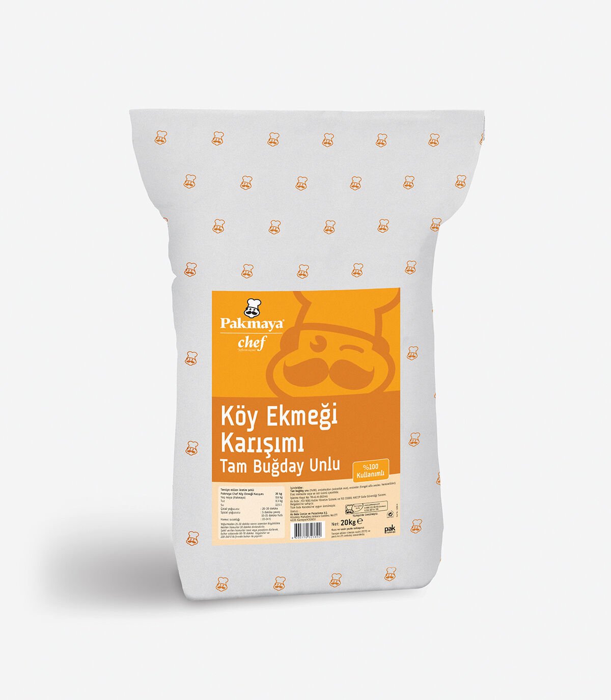 Köy Ekmeği Karışımı Tam Buğday Unlu (20 kg)